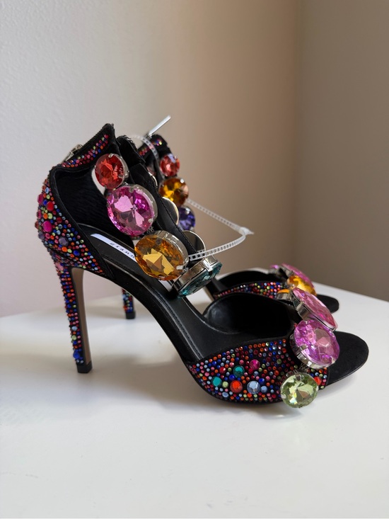 Gianni Bini Shoes - NWT Gianni Bini Rainbow Rhinestone Embellished Jewel Ornament Ankle Cuff Sandals